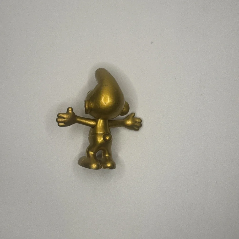 Golden Smurf Collectible Toy Rare 50th Anniversary Edition Peyo '08 Figure Jakks
